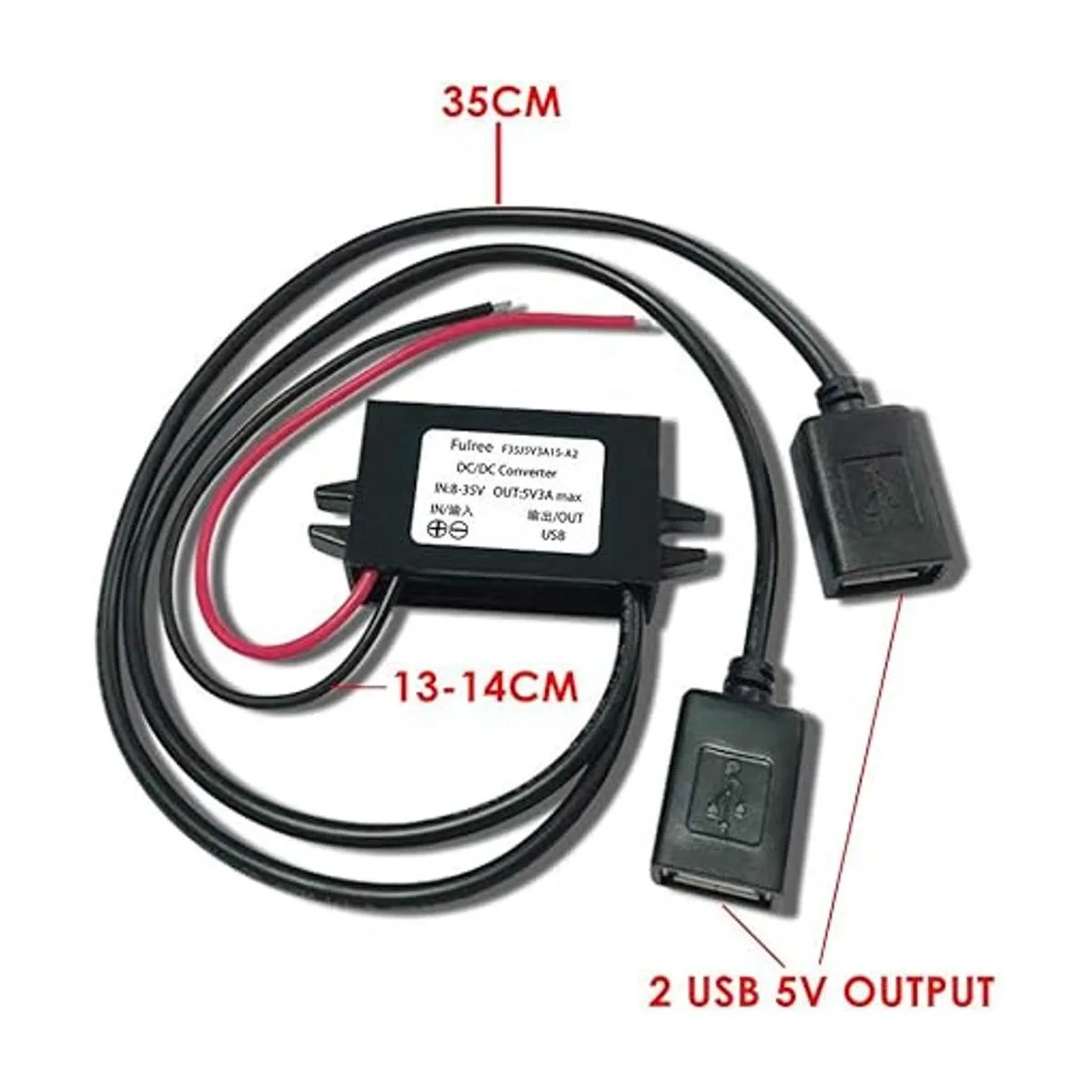 SSLHONG Convertidor de CC impermeable de 12 V 24 V a 5 V_2