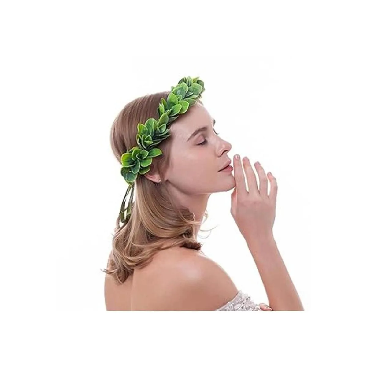 Corona artificial de hojas verdes de eucalipto corona de_6