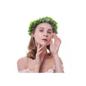 Corona artificial de hojas verdes de eucalipto corona de_5