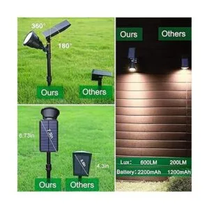 JSOT Luces solares brillantes de 600 lúmenes para_2