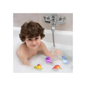 Juego de 6 juguetes flotantes iluminados de dinosaurios