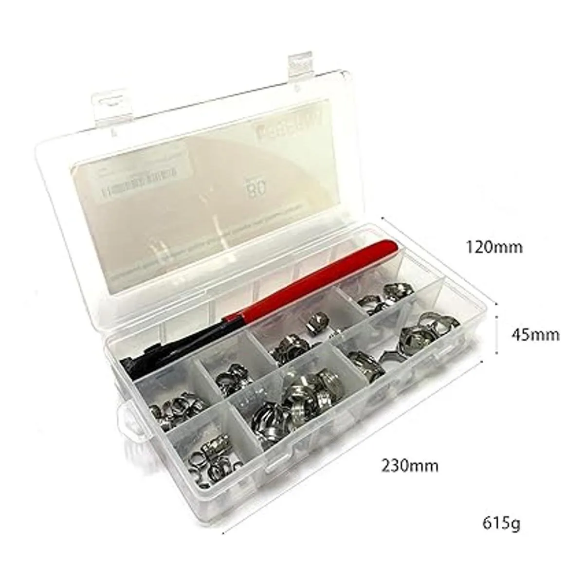 Leberna 115 abrazaderas de manguera de acero inoxidable