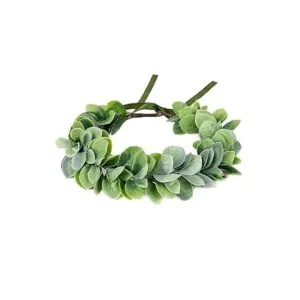 Corona artificial de hojas verdes de eucalipto corona de_3