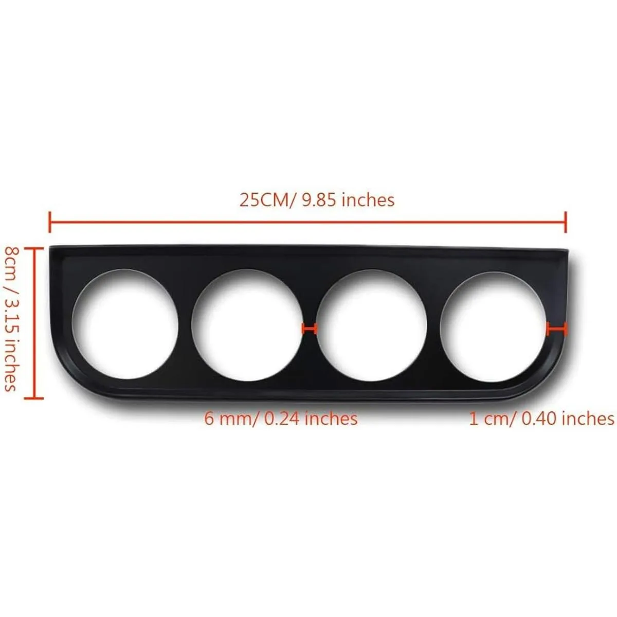 MOTOR METER RACING Universal 2 Quad Gauge Panel de_5