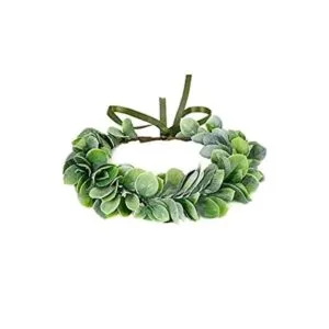 Corona artificial de hojas verdes de eucalipto corona de_1