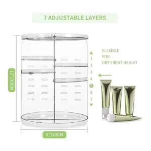 Coyaho Organizador de maquillaje giratorio de 360