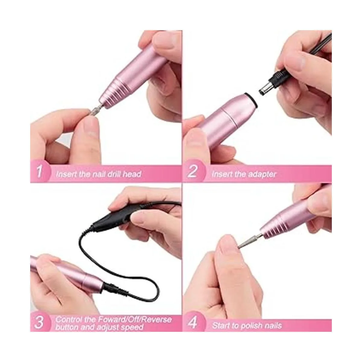 Juego de taladro de uñas portátil_3