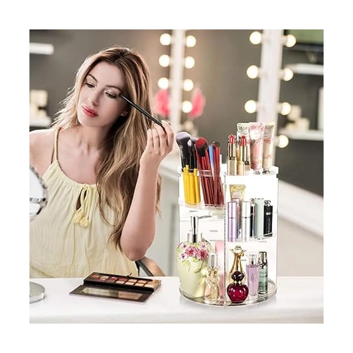 Coyaho Organizador de maquillaje giratorio de 360