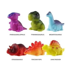 Juego de 6 juguetes flotantes iluminados de dinosaurios