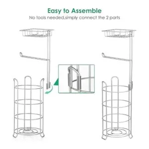 TomCare Soporte de papel higiénico para el inodoro con 4_2