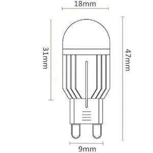 Lxcom Lighting G9 Bombilla LED 3 W regulable lámpara de_2