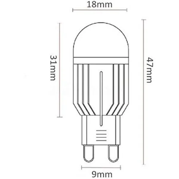 Lxcom Lighting G9 Bombilla LED 3 W regulable lámpara de_2