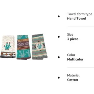 Simply Southwest Juego de 3 toallas de cocina de cactus_2