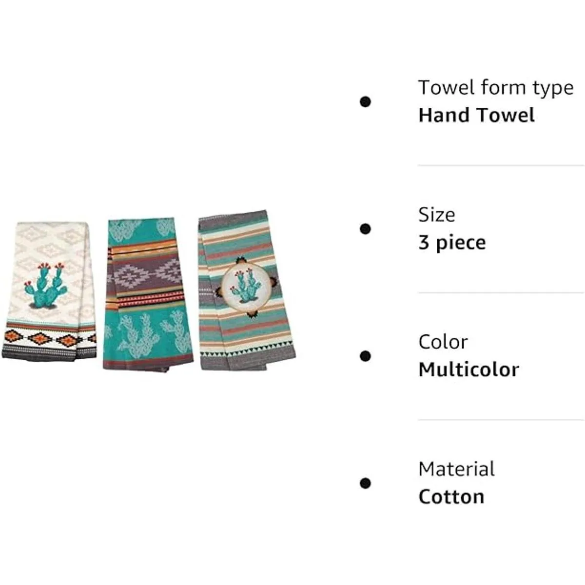 Simply Southwest Juego de 3 toallas de cocina de cactus_2