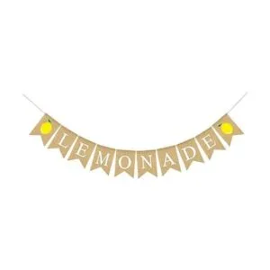 Rainlemon Bandera rústica de limonada de arpillera de yute_1