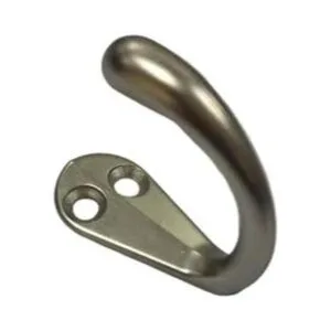 QCAA Percha de gancho para bata de una sola punta zinc_3