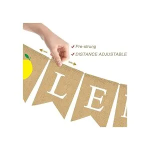 Rainlemon Bandera rústica de limonada de arpillera de yute_5