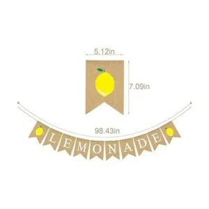 Rainlemon Bandera rústica de limonada de arpillera de yute_6