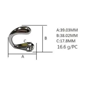 QCAA Percha de gancho para bata de una sola punta zinc_4