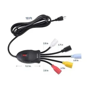 Cable Matters 5 salidas de cable de alimentación divisor_5