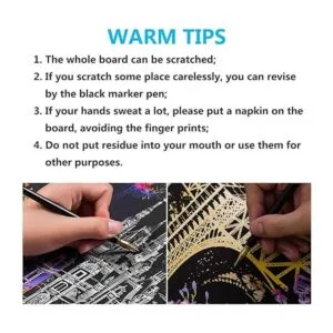 Papel para rascar con diseño de arco iris para