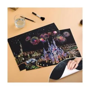 Papel para rascar con diseño de arco iris para