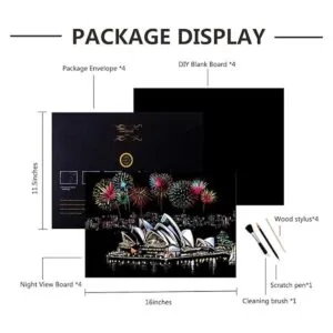 Papel para rascar con diseño de arco iris para