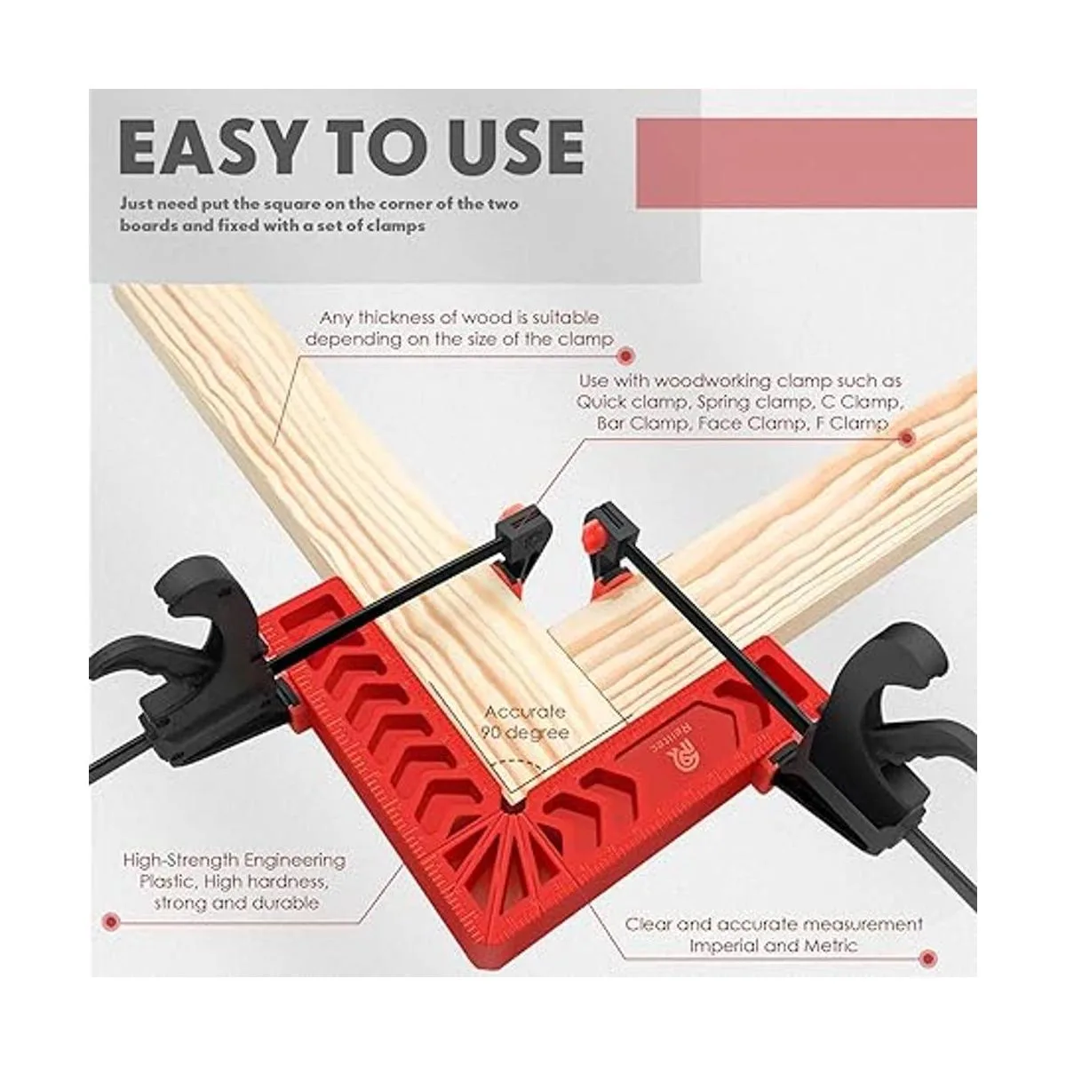 Relitec R Abrazadera de ángulo recto abrazadera de