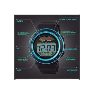 TOOCAT Reloj de pulsera para niños con energía solar_3