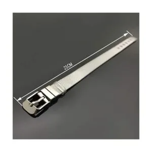 2 pulseras de malla de acero inoxidable de 0.315 in de_2