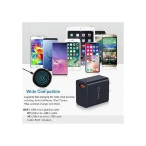 OKRAY Cargador de pared de carga rápida 3.0 paquete de 2