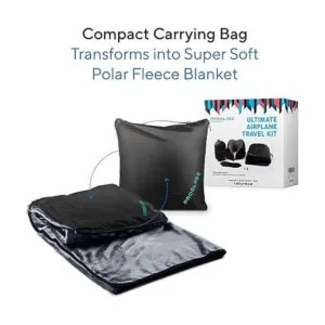 Proglobe Juego de manta de viaje de lujo Almohada_6