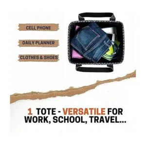 Pursetti Bolso pequeño utilitario negro Black Trellis S_4