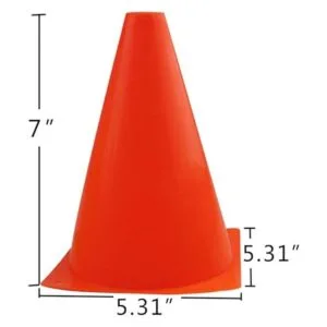Mirepty Conos de tráfico de plástico de 7 pulgadas cono_2