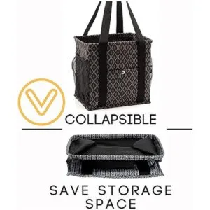 Pursetti Bolso pequeño utilitario negro Black Trellis S_6