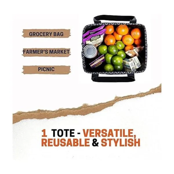 Pursetti Bolso pequeño utilitario negro Black Trellis S_5