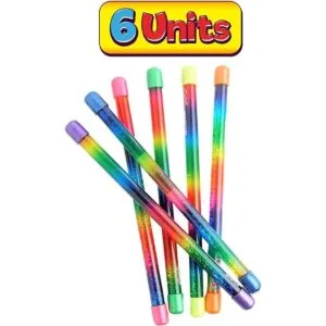 JARU Varita de bastón con purpurina 6 unidades de 12