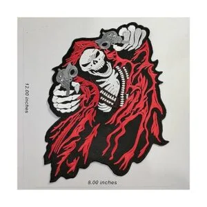 Parche bordado con diseño de calavera y mosca dos_4