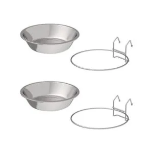 PETMAKER Juego de 2 cuencos colgantes de acero inoxidable_1