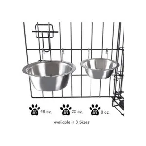 PETMAKER Juego de 2 cuencos colgantes de acero inoxidable_6