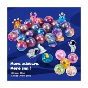 Joyjoz Paquete de 24 kits de bolas de slime galaxia con_5