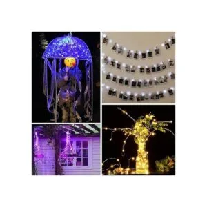 Guirnalda de luces LED alimentadas por pilas incluidas_4