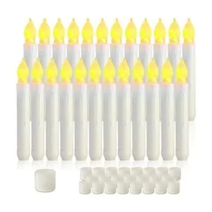 Homemory Velas tipo cirios sin flamas funcionan con_1