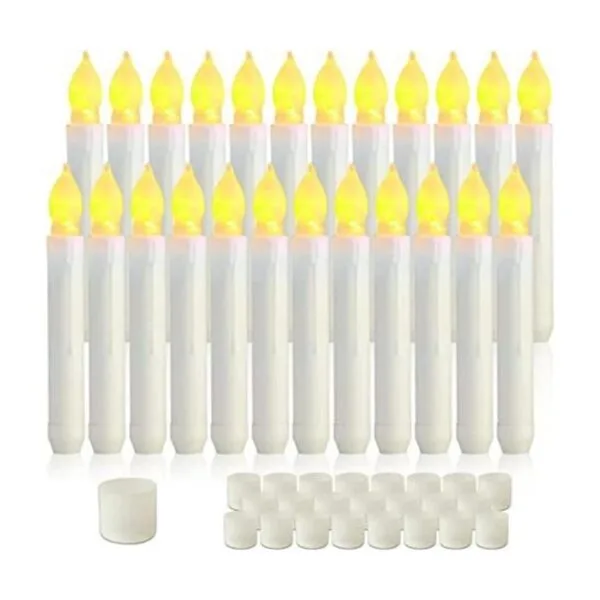 Homemory Velas tipo cirios sin flamas funcionan con_1