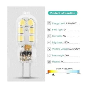 Bombilla LED G4 AMAZING POWER de 12 V JC G4 Bi Pin Bulb_4