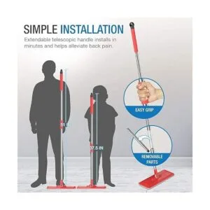 TETHYS Juego de fregona y cubo de piso plano para sistema_5