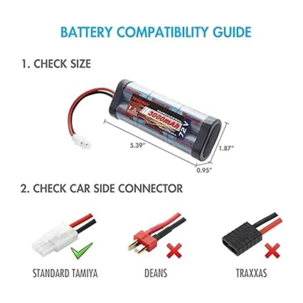 Tenergy 7.2V RC Battery Pack 3000mAh High Capacity 6Cell_2