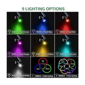 7 luces solares que cambian de color 18 LED para_3