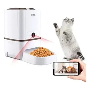 Iseebiz Comedero automático para mascotas con cámara 6_1
