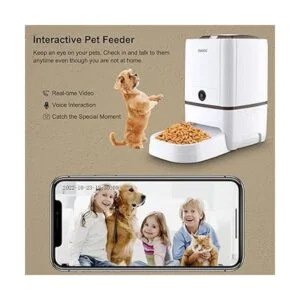 Iseebiz Comedero automático para mascotas con cámara 6_2